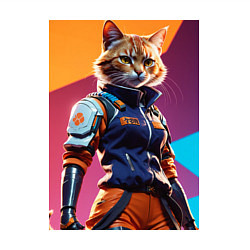 Свитшот хлопковый мужской Ультразверьки кошка, цвет: белый — фото 2