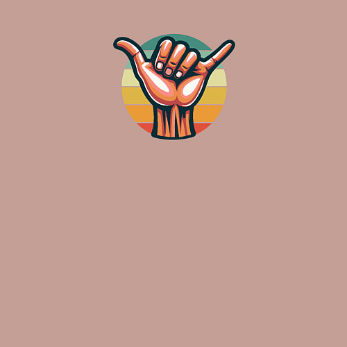 Мужской свитшот Приветственный жест Шака или Джамбо / Пыльно-розовый – фото 3