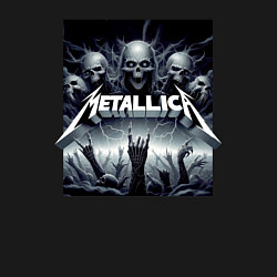 Свитшот хлопковый мужской Thrash metal - Metallica, цвет: черный — фото 2
