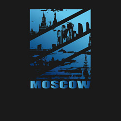 Свитшот хлопковый мужской Москва 2025, цвет: черный — фото 2