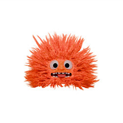 Свитшот хлопковый мужской Fluffy monster orange, цвет: белый — фото 2