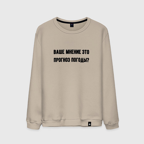Мужской свитшот Мнение это прогноз погоды / Миндальный – фото 1