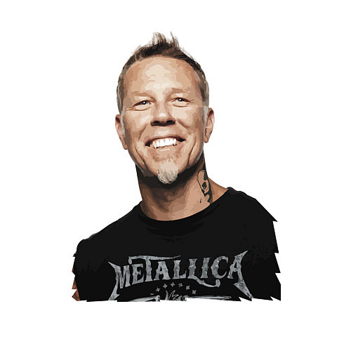 Мужской свитшот James Alan Hetfield - Metallica leader / Белый – фото 3