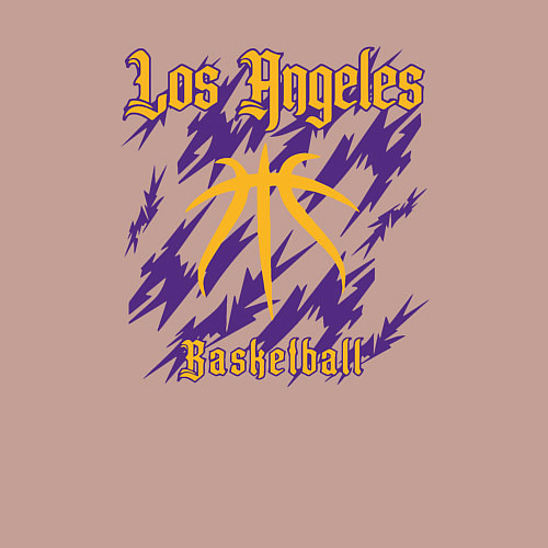 Мужской свитшот Basketball Lakers / Пыльно-розовый – фото 3