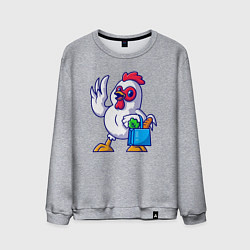 Мужской свитшот Петушок с продуктами