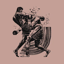 Свитшот хлопковый мужской Кикбоксинг, цвет: пыльно-розовый — фото 2