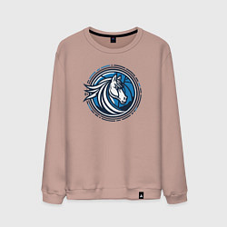 Свитшот хлопковый мужской Mavericks NBA, цвет: пыльно-розовый