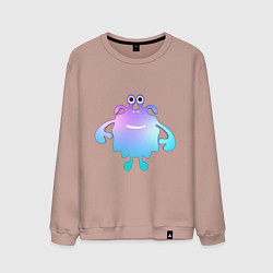 Мужской свитшот Monster cartoon blue purple