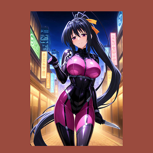 Мужской свитшот Акэно dxd в форме шпиона / Кирпичный – фото 3