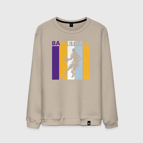 Мужской свитшот Play basketball / Миндальный – фото 1