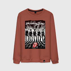 Мужской свитшот Молодые Роллинги со спины - восход солнца