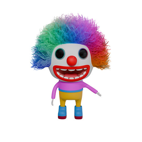 Мужской свитшот Cartoon clown colorful / Белый – фото 3