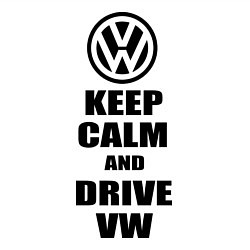 Свитшот хлопковый мужской Keep Calm & Drive VW, цвет: белый — фото 2