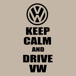 Свитшот хлопковый мужской Keep Calm & Drive VW, цвет: миндальный — фото 2