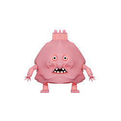 Свитшот хлопковый мужской Розовый монстр, цвет: белый — фото 2