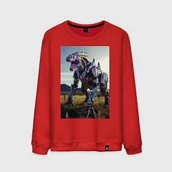 Свитшот хлопковый мужской Робот в стиле Horizon, цвет: красный