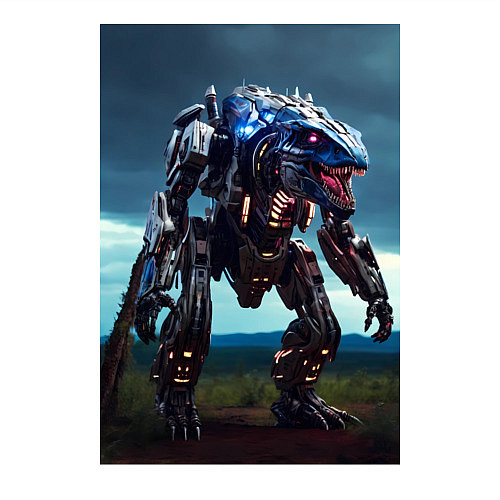 Мужской свитшот Робот в стиле Horizon / Белый – фото 3