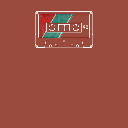 Мужской свитшот Acoustic cassette / Кирпичный – фото 3