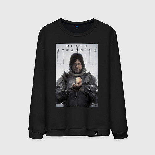 Мужской свитшот Death Stranding - Norman Reedus / Черный – фото 1