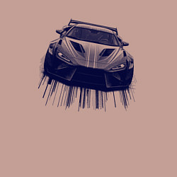 Свитшот хлопковый мужской Спорткар в синих тонах, цвет: пыльно-розовый — фото 2