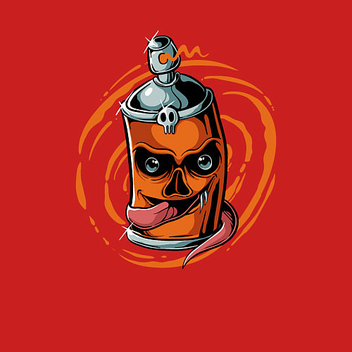 Мужской свитшот Graffiti smile / Красный – фото 3