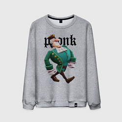 Свитшот хлопковый мужской Остров сокровищ - Ливси идет под фонк, цвет: меланж