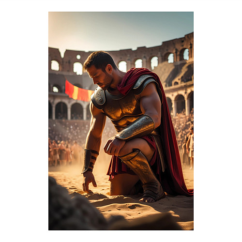 Мужской свитшот Спартак в Колизее / Белый – фото 3