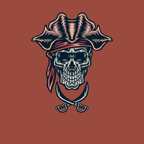 Мужской свитшот Мёртвый пират / Кирпичный – фото 3