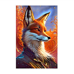 Свитшот хлопковый мужской Fox fashionista - ai art fantasy, цвет: белый — фото 2