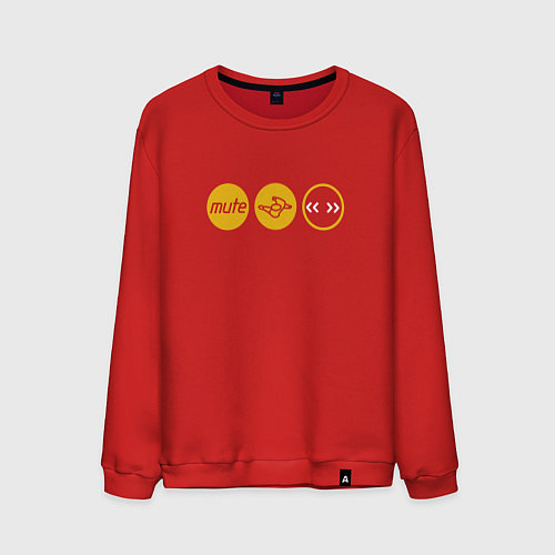 Мужской свитшот Depeche Mode - mute records ltd / Красный – фото 1