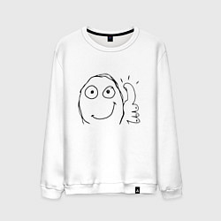 Мужской свитшот Палец вверх мем