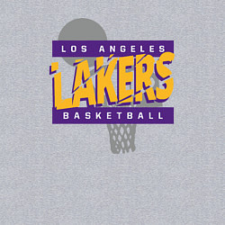 Свитшот хлопковый мужской Lakers basketball play, цвет: меланж — фото 2