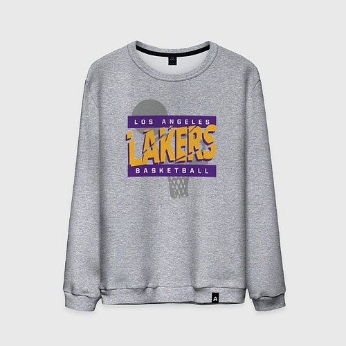 Мужской свитшот Lakers basketball play / Меланж – фото 1