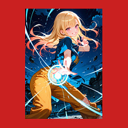 Свитшот хлопковый мужской Марин Китагава косплей Dragon Ball, цвет: красный — фото 2