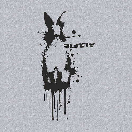 Мужской свитшот Banksy bunny / Меланж – фото 3