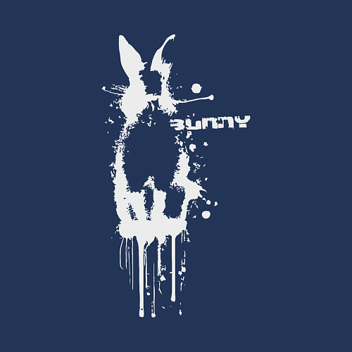 Мужской свитшот Banksy bunny / Тёмно-синий – фото 3