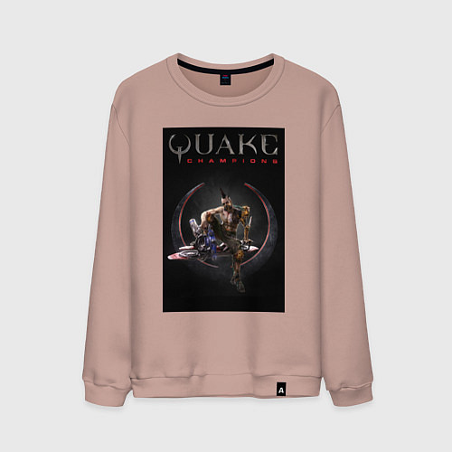 Мужской свитшот Quake champions Anarki / Пыльно-розовый – фото 1