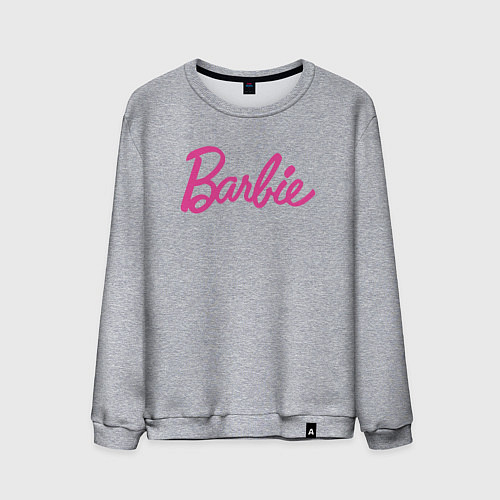 Мужской свитшот Барби надпись / Меланж – фото 1