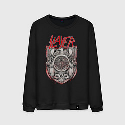 Свитшот хлопковый мужской Slayer rock band, цвет: черный