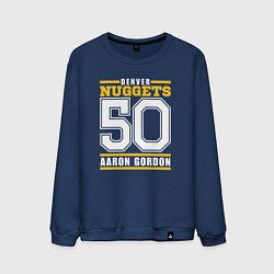 Свитшот хлопковый мужской Denver - Aaron Gordon, цвет: тёмно-синий