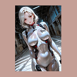 Свитшот хлопковый мужской Девушка-наемница, цвет: пыльно-розовый — фото 2