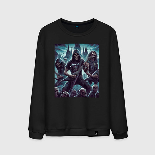 Мужской свитшот Metallica - thrash metal / Черный – фото 1