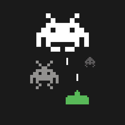 Мужской свитшот Space invaders / Черный – фото 3