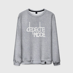 Свитшот хлопковый мужской Depeche Mode - exciter logo, цвет: меланж