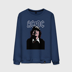 Свитшот хлопковый мужской AC DC Ангус Янг навсегда, цвет: тёмно-синий