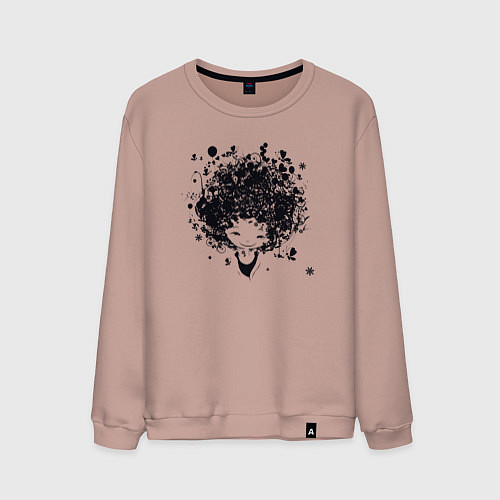 Мужской свитшот Девчонка милашка / Пыльно-розовый – фото 1