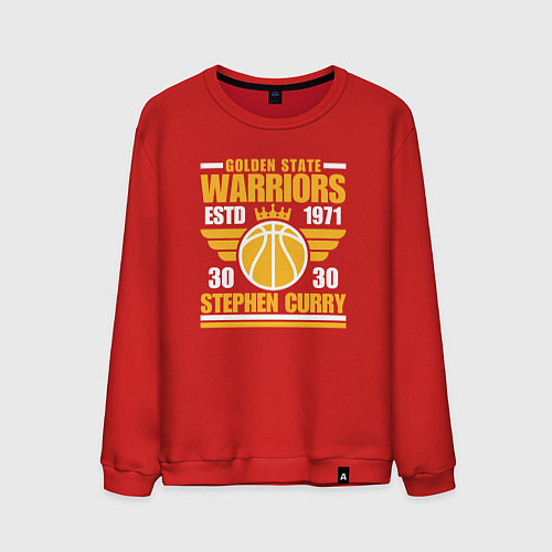 Мужской свитшот Голден Стэйт - Стеф Карри / Красный – фото 1