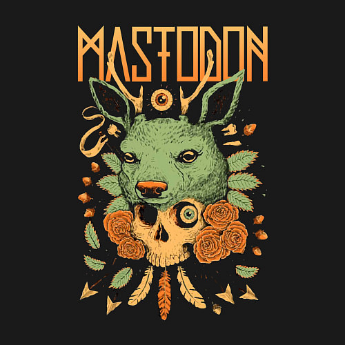 Мужской свитшот Mastodon - Skull / Черный – фото 3