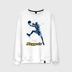 Свитшот хлопковый мужской Nuggets baller, цвет: белый