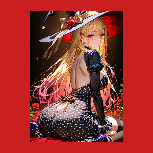 Мужской свитшот Марин Китагава косплей ведьмочки / Красный – фото 3